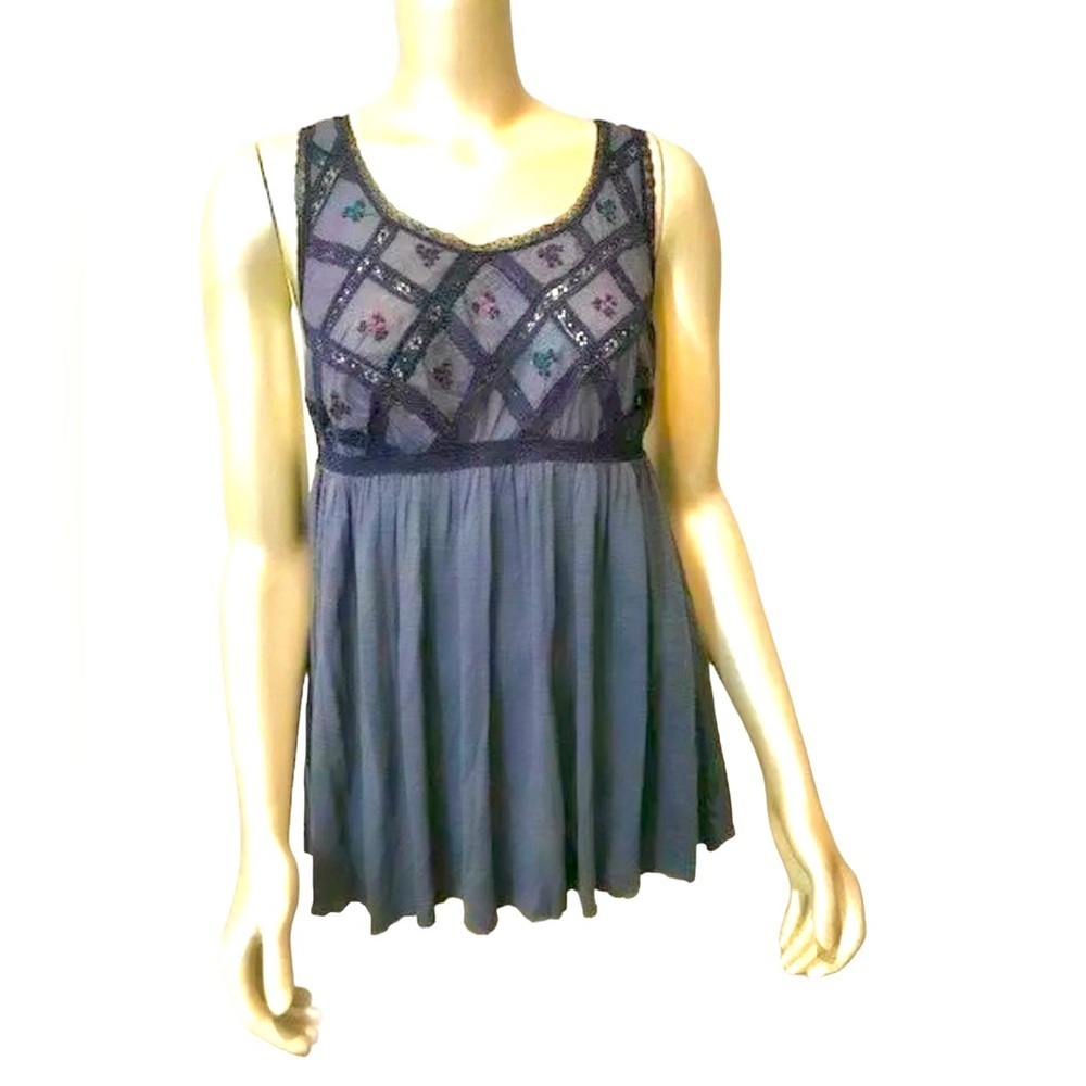 NWT Free People New Romantics Intimates Blue Nightgown Size Small Retail $98